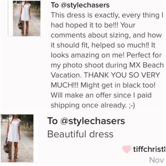 Boho Sleeveless White Lace Mini Beach Dress NWT - Picture 5 of 8